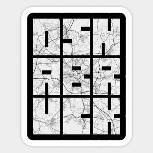 Osnabrück, Germany City Map Typography - Light Sticker